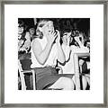 Girl Crying During Beatles Concert Framed Print