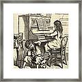 Girl Playing The Piano Framed Print