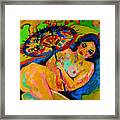 Girl Under A Japanese Umbrella, C Framed Print