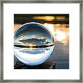 Glass Ball At Sunset Framed Print