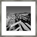 Going To The Lighthouse Black And White Framed Print