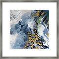 Golden Coast - Panoramic Abstract Framed Print