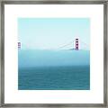 Golden Gate Bridge In Fog Bank Framed Print