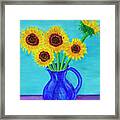 Golden Sunflowers 20x16 Framed Print