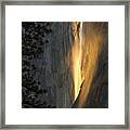 Golden Waterfall Framed Print