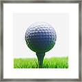 Golf Ball On Tee Framed Print