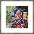 Grandma And Grandson Framed Print