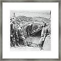 Grave Diggers Burying Soldiers Framed Print