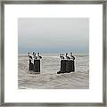Gray Day Over The Gulf Framed Print