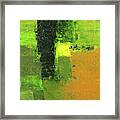 Green Envy Abstract Painting Framed Print
