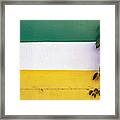Green Leaves And Negative Space Framed Print