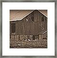 Grey Barn Framed Print