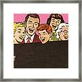 Group Of People Laughing Framed Print