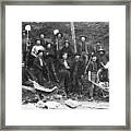 Group Of Pick And Shovel Miners Framed Print
