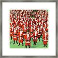 Group Of Santas Framed Print
