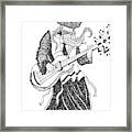 Rabbi Playing Guitar Framed Print