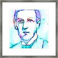 H. P. Lovecraft - Watercolor Portrait.7 Framed Print