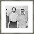H. Ross Perot With Three Employees Framed Print