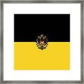 Habsburg Flag With Small Imperial Coat Of Arms Framed Print