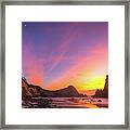 Half Moon Sunset Framed Print