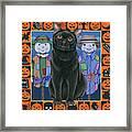 Halloween Black Cat Framed Print