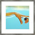 Hand Lit With Yellow Zeros On Blue Framed Print