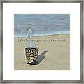 Happy Hour Anytime Quote Framed Print
