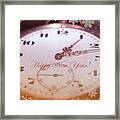 Happy New Year With Decorative And Nostalgic Theme. Framed Print