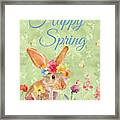 Happy Spring Bunny Framed Print