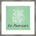 Happy St. Patrick's Day Holiday Card Framed Print