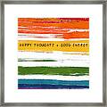Happy Thoughts Rainbow- Art By Linda Woods Framed Print