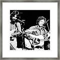 Harrison, Dylan, & Russell Perform Onstage Framed Print