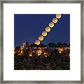 Harvest Moon Over Castle Framed Print