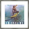 Hawaii Surfer Framed Print