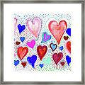 Hearts 1003 Framed Print