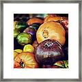 Heirloom Tomatoes At The Farmers Market Framed Print