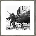 Helicopter Drops Off Soldiers Framed Print