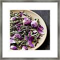 Herbal Tea Pink Flowers Framed Print