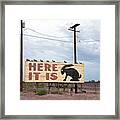 Here It Is! Jackrabbit Trading Post, Route 66, Joseph City, Arizona Framed Print