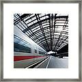 High Speed Train In Cologne Central Framed Print
