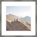 Hiking On Mars Framed Print