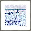 Hillsboro Lighthouse Line Photo 1001 Framed Print