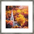 Hillside Church Montreux Switzerland Framed Print