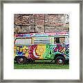 Hippie Dippie Vw Micro Bus Framed Print