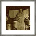 Holding Milk Pails By A Cream Separator Framed Print