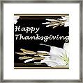 Holiday Card Happy Thanksgiving By Delynn Addams Framed Print