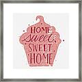 Home Sweet Sweet Home Cupcake Art Framed Print