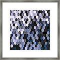 Honeycomb Pattern In Gray And Blue Wintry Colors Framed Print
