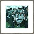 Honor Guard Presenting Flag To Woman Framed Print