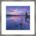 Horn Pond Sunset Framed Print